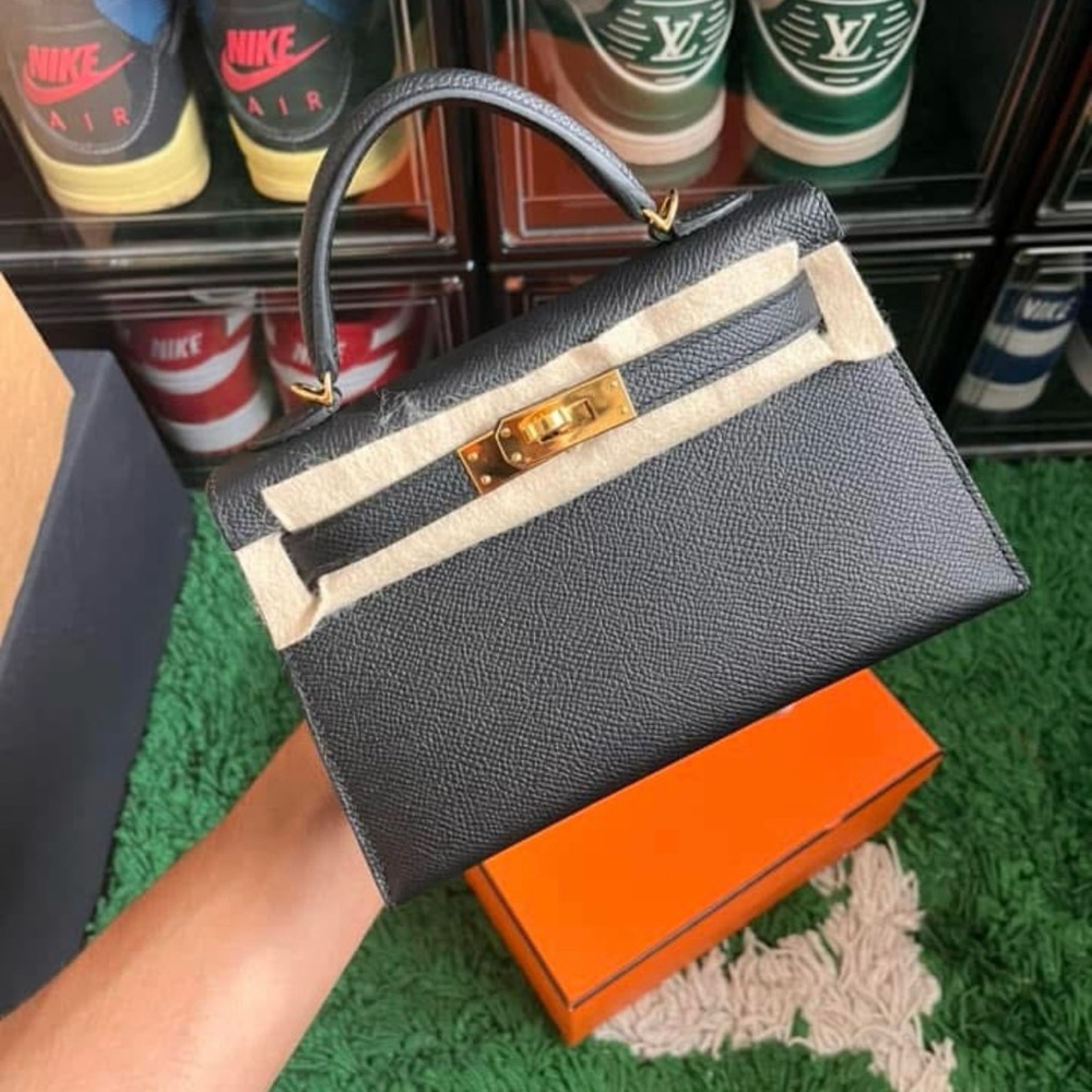 Hermes mini Black epsom sellier